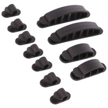 Set of clips; black; self-adhesive | PC-KAB0039 | 
