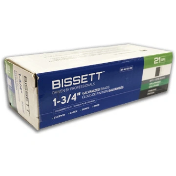 Bissett 1-3/4" Brad Nails 21GA