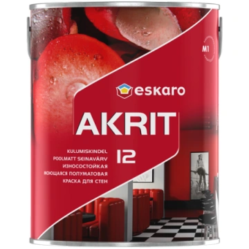 Pusmatēta sienas krāsa Eskaro Akrit 12