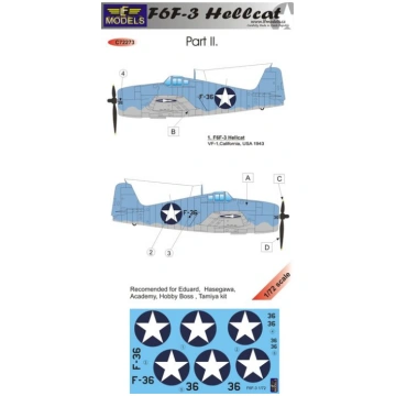 F6F-3 Hellcat Part II (For Eduard, Hasegawa, Acade