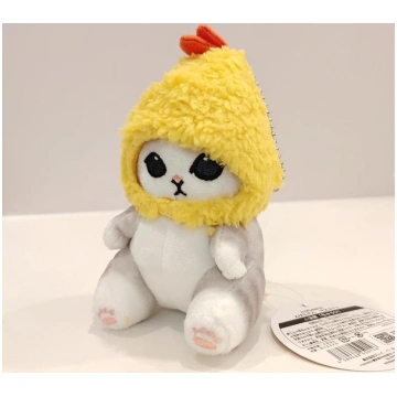 Kawaii Tempura Fried Shrimp Shark Cat Plush Doll K
