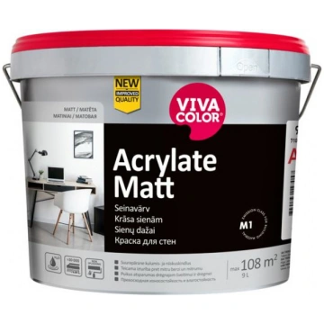 Nodilumizturīga krāsa sienām Vivacolor Acrylate Ma