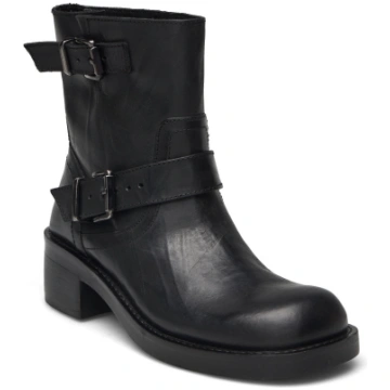 Bianco - Biaharper Mid Calf Biker Boot Pull Up Lea