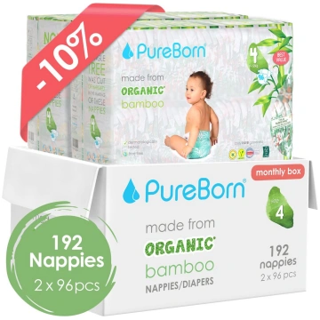 PureBorn autiņbiksītes ar klipšiem 4. izmērs Bundl