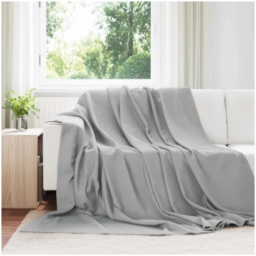 Pleds pelēka 240 x 220 cm flīss