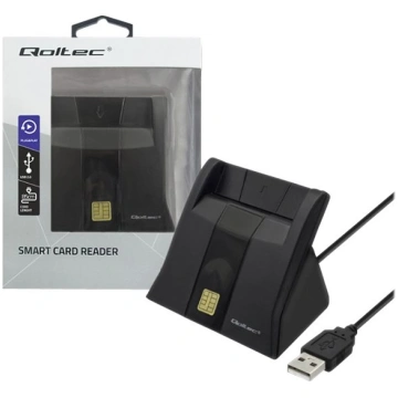 Qoltec 50643 - SMART card reader - USB 2.0 50643