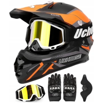 Pilna sejas ķivere BMX, Motokrosam 58-59 cm + aizs