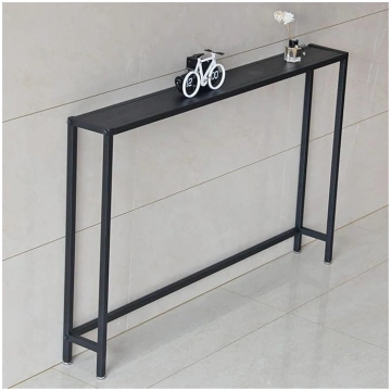 Modern Slim Black Console Sofa Table with High Leg