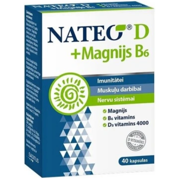 Uztura bagātinātājs Nateo D 4000 SV + Magnijs B6, 