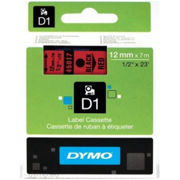 Dymo D1 12mm Black/Red labels 45017 S0720570