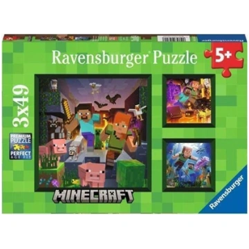Ravensburger Puzzle 3x49el Minecraft 056217 RAVENS