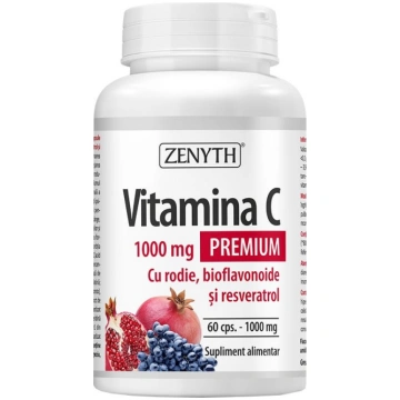 ZENYTH® Vitamina C 1000 mg PREMIUM, uztura bagātin