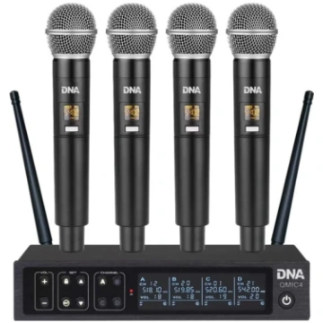 DNA QMIC4 wireless microphone with 4 handheld tran
