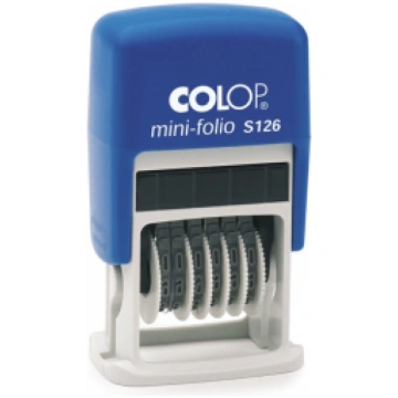 Zīmogs COLOP MINI Folio numerators S126, melns spi