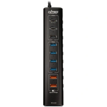 Nitro Concepts UH1 10-Port Hybrid USB-Hub USB 3.2 