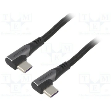 Cable; USB 2.0; USB C angled plug,both sides; 1.5m