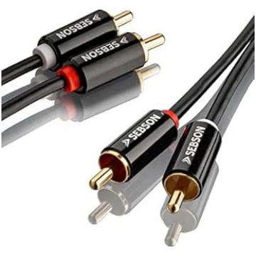 SEBSON RCA Audio Cable 0.5 m, 2 to 2 RCA Male RCA,