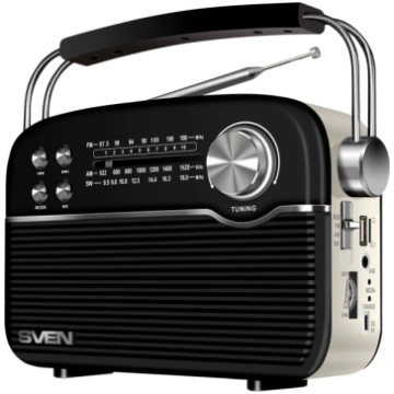 Speaker SVEN SRP-500, black (3W, Bluetooth,FM/AM/S