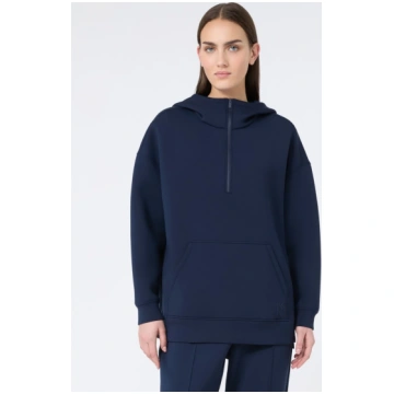 Radura Long scuba jersey sweatshirt - NAVY - M