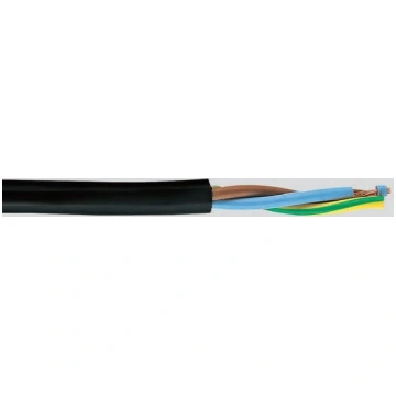 Kabelis 3x2.5mm² daudzdzīslu, apaļš, melns, Varš B