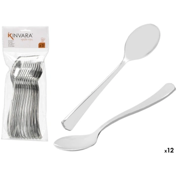 Kinvara komplekts plastmasas sudrabu krāsas karote