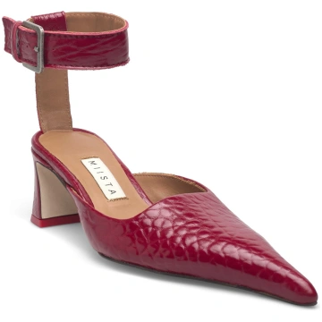 MIISTA - Qori Red Ankle Strap Sandals - izmērs 36