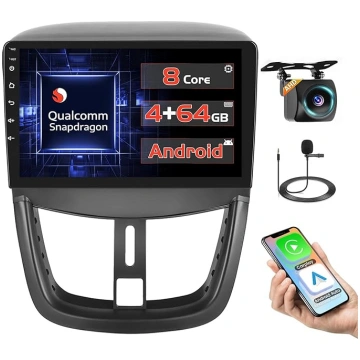 Qualcomm 8 Core 4 + 64 GB Android 15 Auto radio Pe