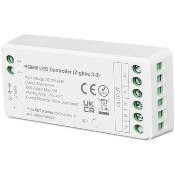 Controller Dimmer RGBW ZIGBEE 3.0 - 12/24V 12A - A