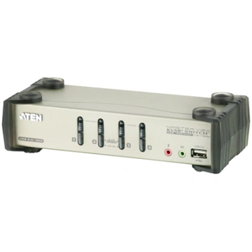 ATEN 4-Port PS/2-to-USB VGA/Audio KVM Switch with 