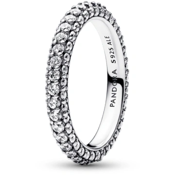 Pandora Timeless gredzens ar vienu Pavé rindu - 58