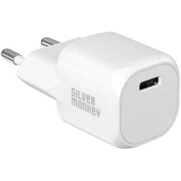 Silver Monkey Mini USB-C 20W PD tīkla lādētājs, ba