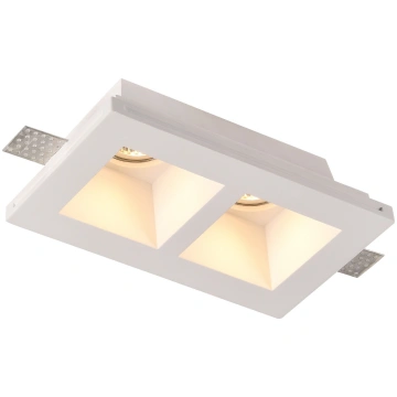 LED griestu furnitūra, kvadrātveida, ģipsis, 2 roz