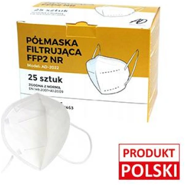 Sejas maska FFP2 balta, respirators 1gb AD-2022W