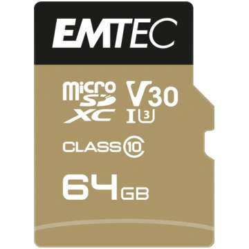 Emtec MicroSDXC 64GB UHS-I U3 V30 A1 SpeedIN Pro |