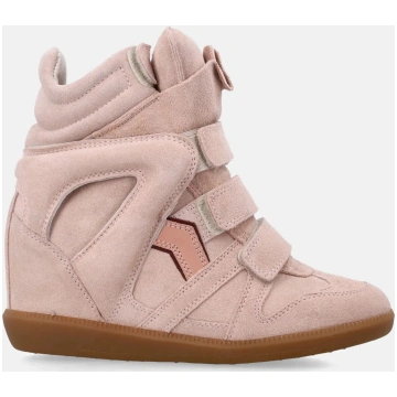 Isabel Marant Bekett suede leather wedge sneakers 