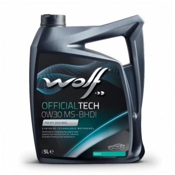 Motoreļļa WOLF OFFICIALTECH 0W30 MS-BHDI 5L. 0w-30