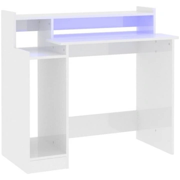 Rakstāmgalds ar LED apgaismojumu, balts, 97x90x45c
