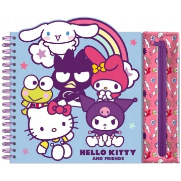 Hello Kitty radošais komplekts ar zīmuļiem un uzlī