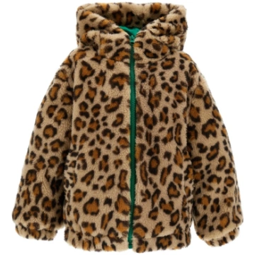 Spotted plush bomber jacket - 2 Years / Multicolor