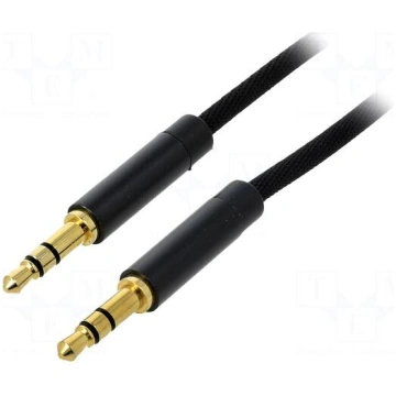 Cable | Jack 3.5mm 3pin plug,both sides | 2m | Pla