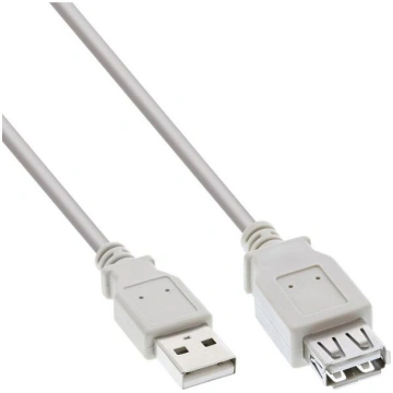 Kabelis Usb Inline Usb-a - Usb-a 1.8 M Pelēks (346