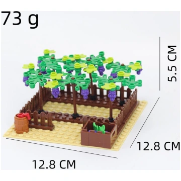 MOC Mini Farm Building Set Vegetables Garden with