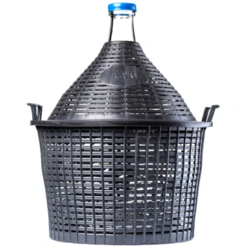 Balons Bottle Carboy vīnam grozā ar vāciņu 20 L