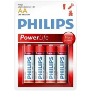 Baterija LR6 AA PHILIPS, 4 gabali 52092_98
