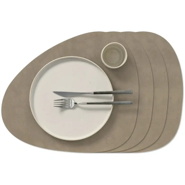 LIND DNA - 4 Set Table Mat Curve L Nupo Nomad Grey
