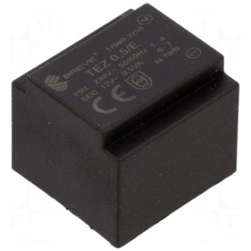 Transformer: encapsulated | 500mVA | 230VAC | 12V 