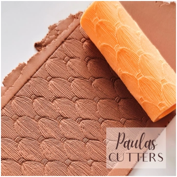 Polymer Clay Texture Roller - Woven Wave Pattern -