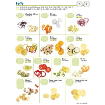 Slicing discs suitable for vegetable cutter series