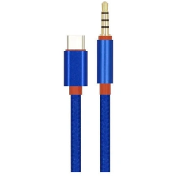 KIN KY-126 Audio vads Aux 3.5mm uz Type-C Blue (KI