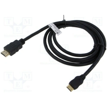 Cable; HDMI plug,mini HDMI plug; PVC; Len: 1m; bla